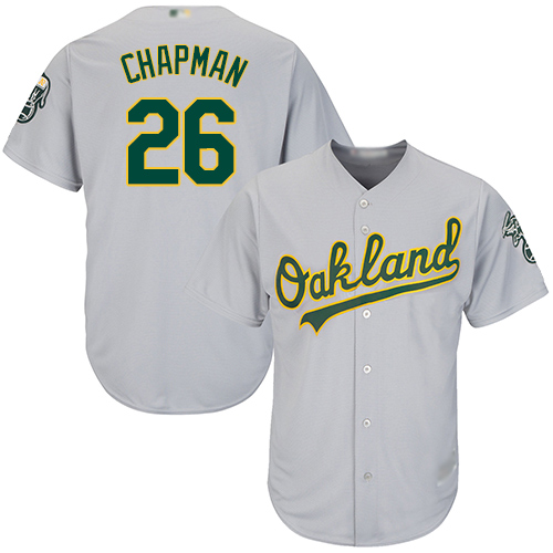 Oakland Athletics #26 Matt Chapman Grey New Cool Base Stitched Jersey Men's