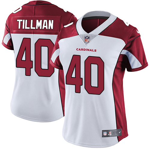 Cardinals #40 Pat Tillman White Women's Stitched Vapor Untouchable Limited Jersey