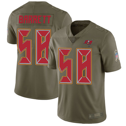 Tampa Bay Buccaneers #58 Shaquil Barrett Olive Men's Stitched Limited 2017 Salute To Service Jersey Men's