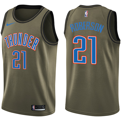 Oklahoma City Thunder #21 Andre Roberson Green Salute to Service Youth Swingman Jersey Youth