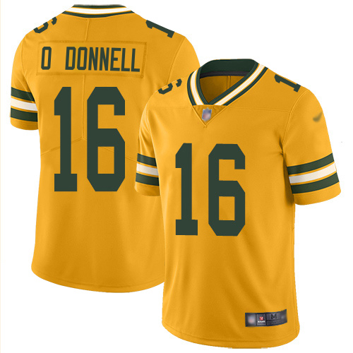 Packers #16 Pat O'Donnell Gold Youth Stitched Limited Inverted Legend Jersey