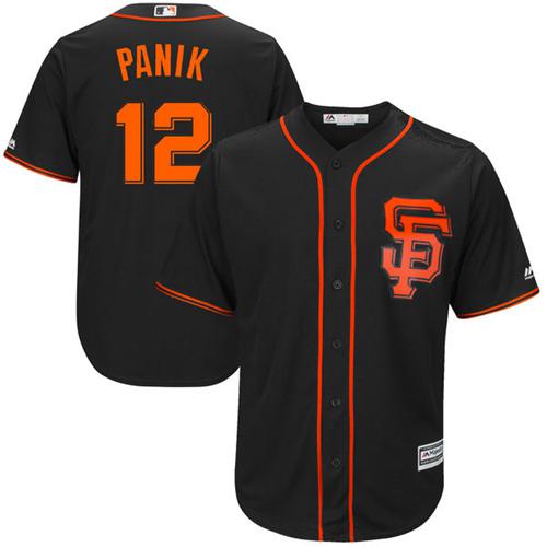 San Francisco Giants #12 Joe Panik Black New Cool Base Alternate Stitched Jersey Men's