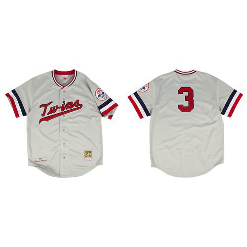 Mitchell And Ness 1972 Minnesota Twins #3 Harmon Killebrew White Throwback Stitched Jersey Men's