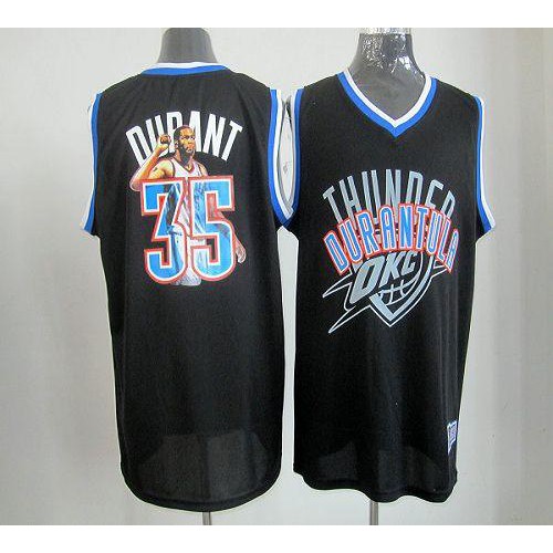 Oklahoma City Thunder #35 Kevin Durant Black Majestic Athletic Notorious Fashion Stitched Jersey Mens