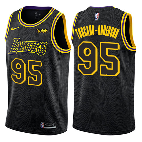 Los Angeles Los Angeles Lakers #95 Juan Toscano-Anderson Black Mens 2022 Select Series MVP Swingman Jersey Mens