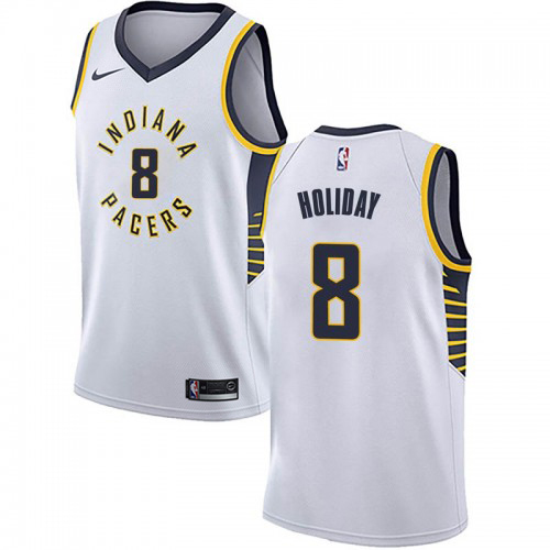 Indiana Pacers #8 Justin Holiday White Youth Swingman Association Edition Jersey Youth