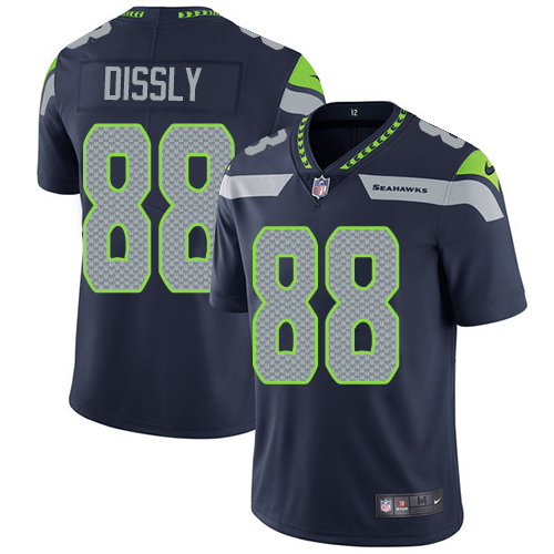 Seattle Seahawks #88 Will Dissly Steel Blue Team Color Men's Stitched Vapor Untouchable Limited Jersey Men's
