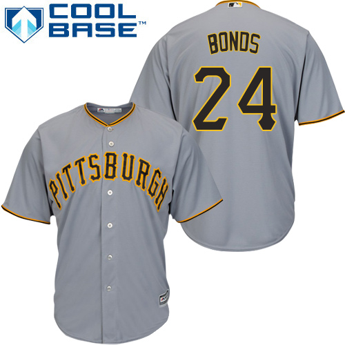 Pittsburgh Pirates #24 Barry Bonds Grey Cool Base Stitched Youth Jersey Youth