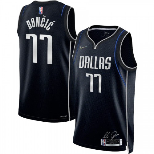 Dallas Mavericks #77 Luka Doncic Mens Black Dallas Dallas Mavericks Select Series Rookie of the Year - Swingman Jersey Mens