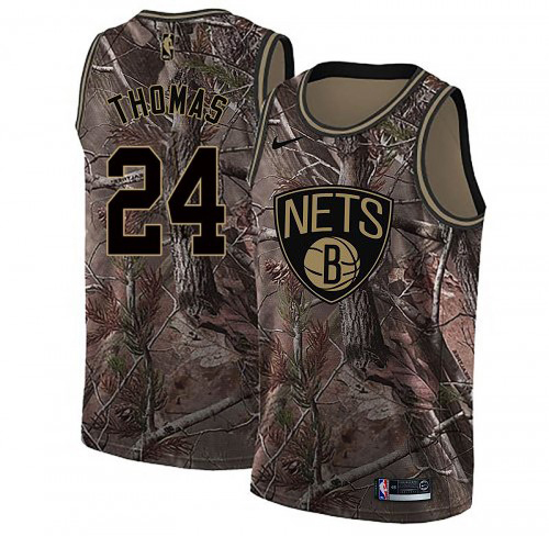Nets #24 Cam Thomas Camo Swingman Realtree Collection Jersey