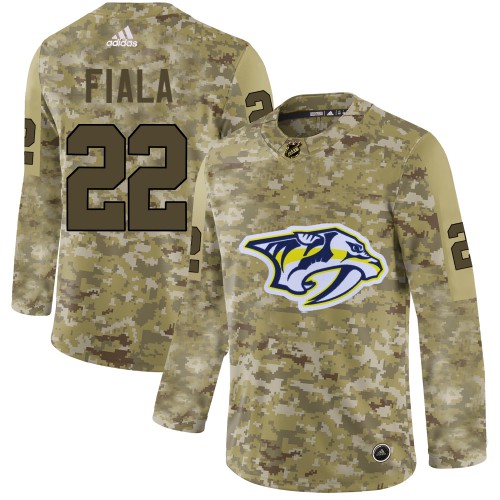 Adidas Nashville Predators #22 Kevin Fiala Camo Authentic Stitched Jersey Men's