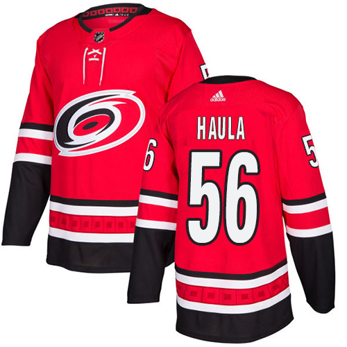 Adidas Carolina Hurricanes #56 Erik Haula Red Home Authentic Stitched Youth Jersey Youth
