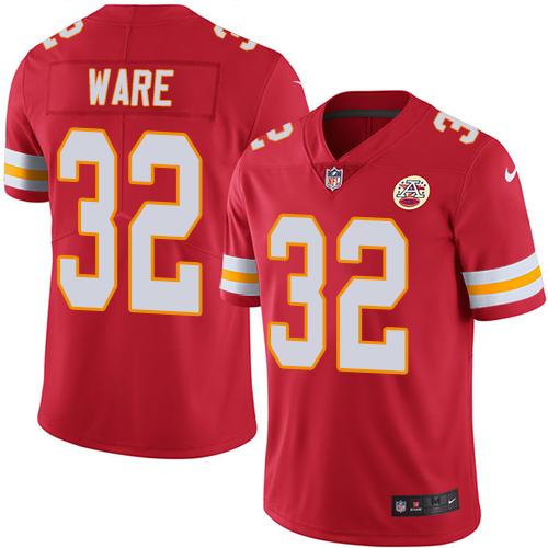 Kansas City Chiefs #32 Spencer Ware Red Team Color Men's Stitched Vapor Untouchable Limited Jersey Men's