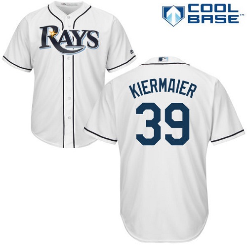 Tampa Bay Rays #39 Kevin Kiermaier White Cool Base Stitched Youth Jersey Youth