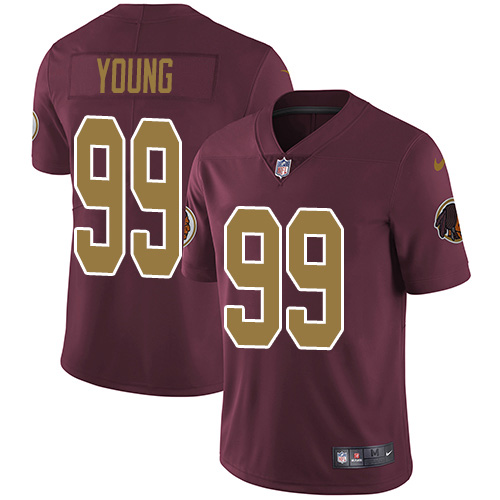 Commanders #99 Chase Young Burgundy Red Alternate Men's Stitched Vapor Untouchable Limited Jersey