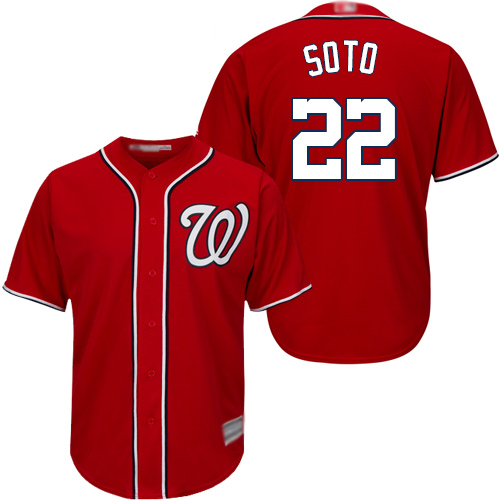 Washington Nationals #22 Juan Soto Red New Cool Base Stitched Jersey Men's