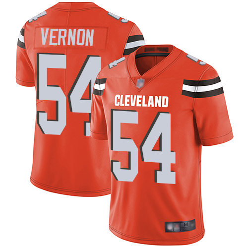 Cleveland Browns #54 Olivier Vernon Orange Alternate Men's Stitched Vapor Untouchable Limited Jersey Men's