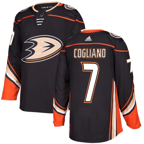 Adidas Anaheim Ducks #7 Andrew Cogliano Black Home Authentic Stitched Jersey Men's