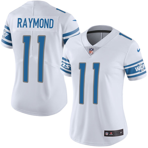 Lions #11 Kalif Raymond White Women's Stitched Vapor Untouchable Limited Jersey