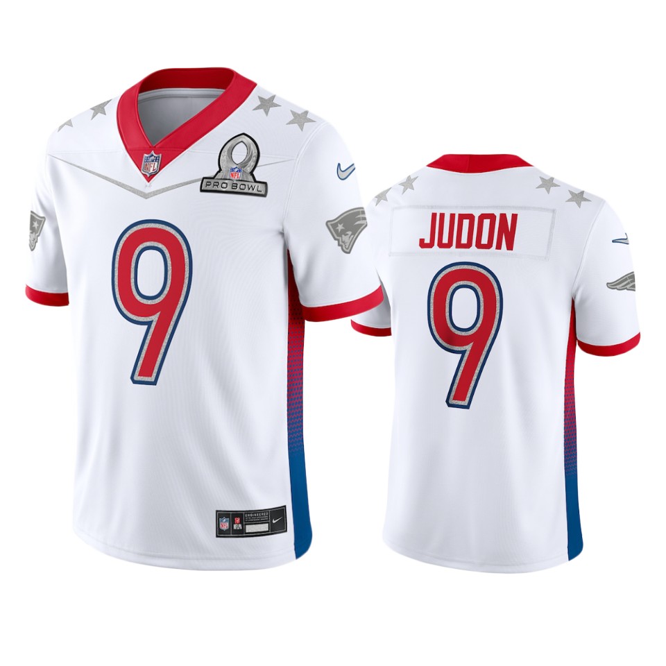 Patriots #9 Matthew Judon Men's 2022 AFC Pro Bowl Game Jersey White