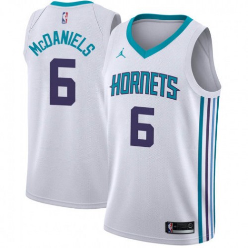 Charlotte Hornets #6 Jalen McDaniels White Womens Jordan Swingman Association Edition Jersey Womens