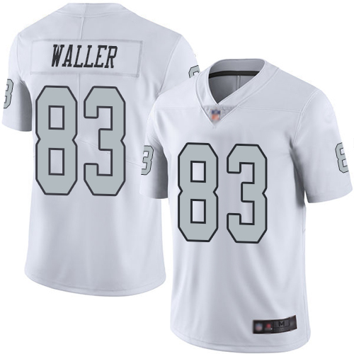 Raiders #83 Darren Waller White Youth Stitched Limited Rush Jersey
