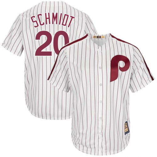 Philadelphia Philadelphia Phillies #20 Mike Schmidt Majestic Cooperstown Collection Cool Base Player Jersey White Men's