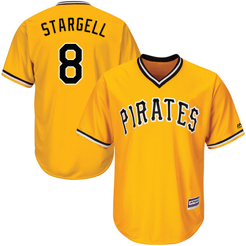 Pittsburgh Pirates #8 Willie Stargell Gold Cool Base Stitched Youth Jersey Youth