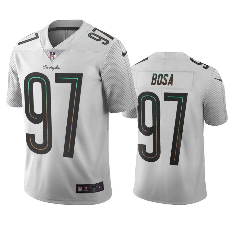 Los Angeles Chargers #97 Joey Bosa White Vapor Limited City Edition Jersey