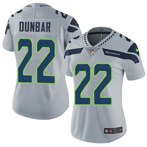 Seattle Seahawks #22 Quinton Dur Grey Alternate Women's Stitched Vapor Untouchable Limited Jersey Womens