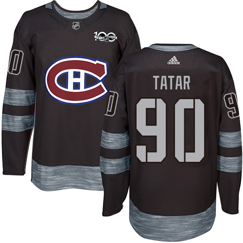 Adidas Montreal Canadiens #90 Tomas Tatar Black 1917-2017 100th Anniversary Stitched Jersey Men's