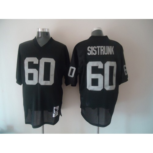 Mitchell And Ness Las Vegas Raiders #60 Otis Sistrunk Black Stitched Jersey Men's