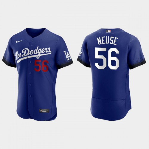 Los Angeles Los Angeles Dodgers #56 Sheldon Neuse Men's 2021 City Connect Authentic Jersey Royal Men's