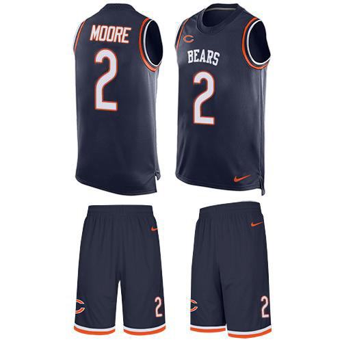 Bears #2 D.J. Moore Navy Blue Team Color Men's Stitched Limited Tank Top Suit Jersey