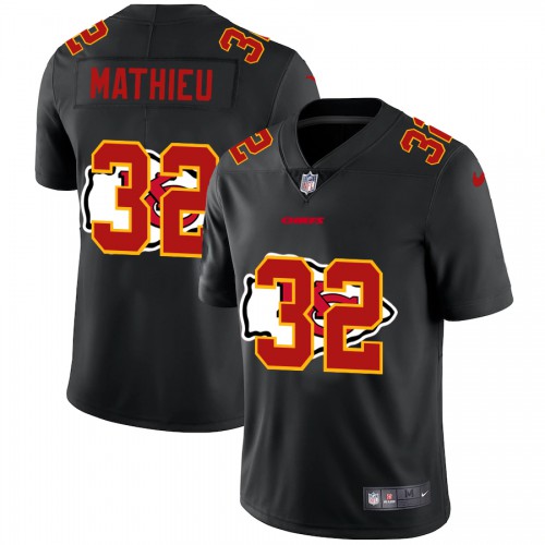 Kansas City Kansas City Chiefs #32 Tyrann Mathieu Men's Team Logo Dual Overlap Limited Jersey Black Men's