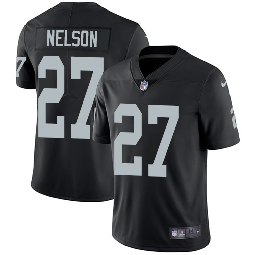 Las Vegas Raiders #27 Reggie Nelson Black Team Color Men's Stitched Vapor Untouchable Limited Jersey Men's