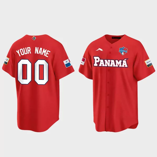 CUSTOM Panama Baseball 2023 World Baseball Classic Jersey Men Women Youth – Red