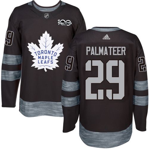 Adidas Maple Toronto Maple Leafs #29 Mike Palmateer Black 1917-2017 100th Anniversary Stitched Jersey Men's