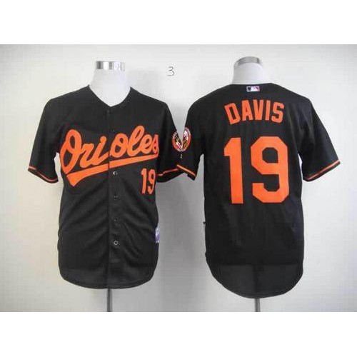 Baltimore Orioles #19 Chris Davis Black Cool Base Stitched Jersey Men's