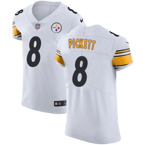 Steelers #8 Kenny Pickett White Men's Stitched Vapor Untouchable Elite Jersey