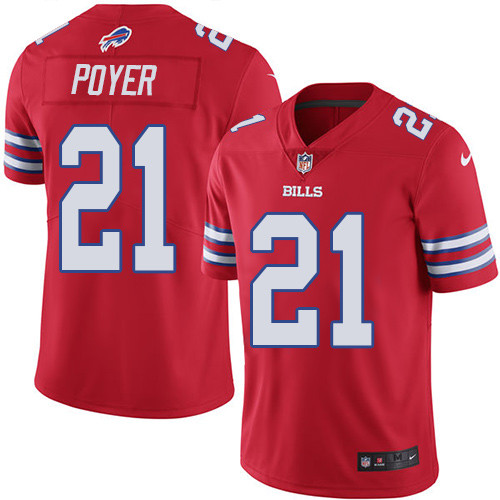 Buffalo Bills #21 Jordan Poyer Red Men's Stitched Limited Rush Jersey Men's