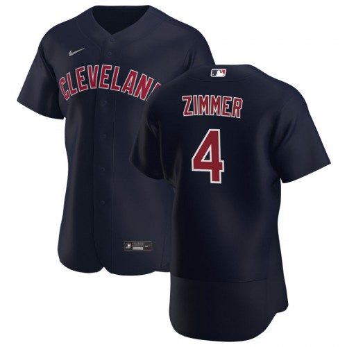 Cleveland Guardians #4 Bradley Zimmer Men's Navy Alternate 2020 Authentic Player Jersey Men's