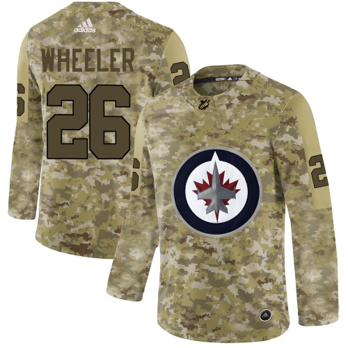 Adidas Winnipeg Jets #26 Blake Wheeler Camo Authentic Stitched Jersey Men's