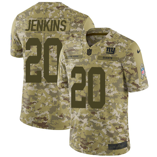 New York Giants #20 Janoris Jenkins Camo Men's Stitched Limited 2018 Salute To Service Jersey Men's