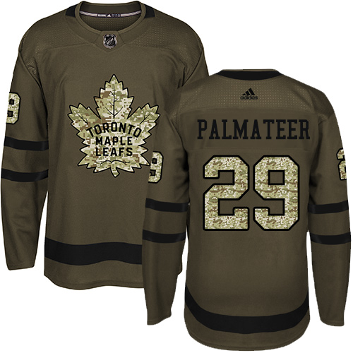 Adidas Maple Toronto Maple Leafs #29 Mike Palmateer Green Salute to Service Stitched Jersey Men's