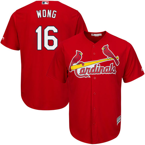 St.Louis Cardinals #16 Kolten Wong Red Cool Base Stitched Youth Jersey Youth