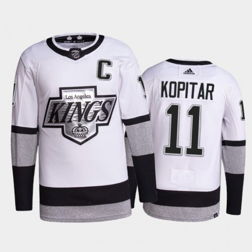 Adidas Los Angeles Kings #11 Anze Kopitar Men's 2021-22 Alternate Authentic Jersey - White Men's