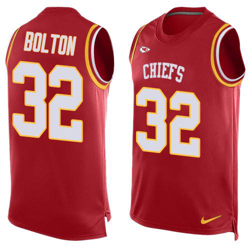 Chiefs #32 Nick Bolton Red Team Color Men's Stitched Limited Tank Top Jersey