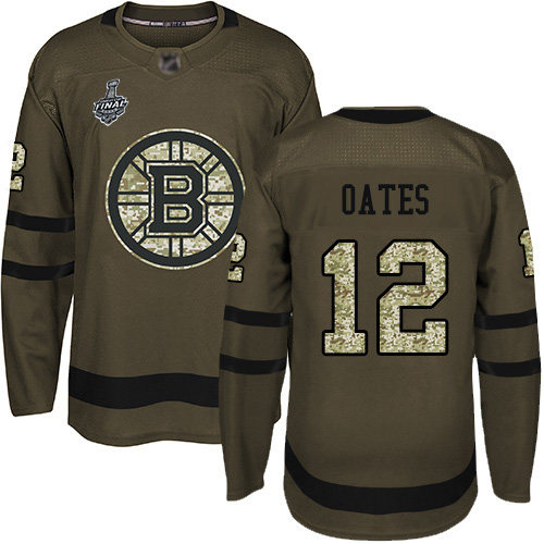 Adidas Boston Bruins #12 Adam Oates Green Salute to Service Stanley Cup Final Bound Stitched Jersey Men's