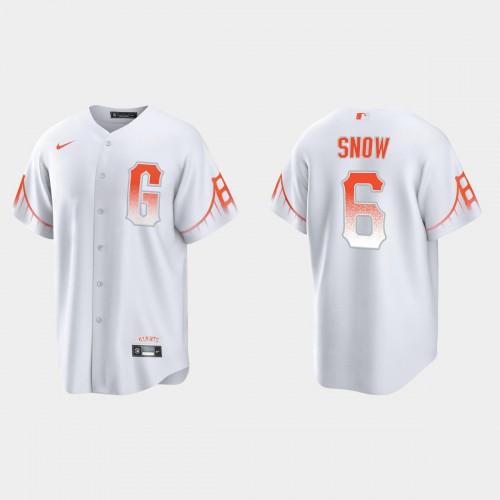 San Francisco San Francisco Giants #6 Jt Snow Men's 2021 City Connect White Fan's Version Jersey Men's